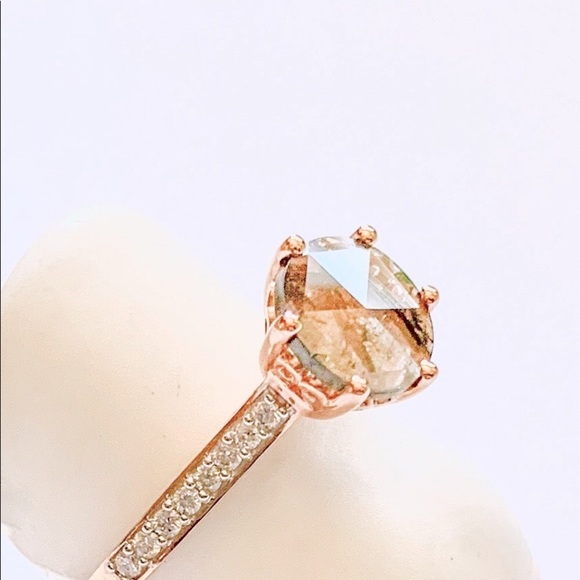 Just SOLD ❤️❤️❤️Natural Diamonds 14K Rose Gold. Rare. Custom Made - Picture 3 of 6